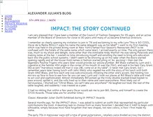Tablet Screenshot of blog.alexanderjulian.com